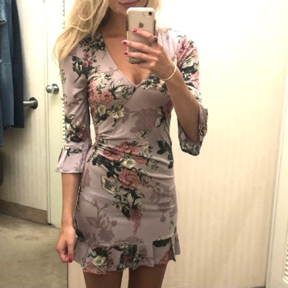 BCBG wrap floral dress